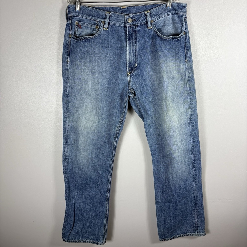 Polo‎ Ralph Lauren Men's 34 Blue Classic Fit Straight Leg Dark Wash Denim Jeans